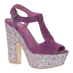 Festive frockage ideas - mylusciouslife.com - aldo purple platform glitter shoes.jpg